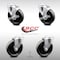 Service Caster 5 Inch SS Phenolic Wheel Swivel Bolt Hole Caster Set with 2 Brake SCC-SSBH20S514-PHS-2-TLB-2 - alternate 1